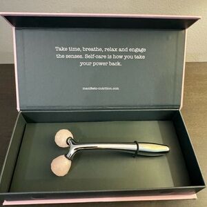 Manifesto Rose Quartz Facial Roller Full Size NIB